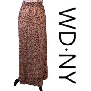 WD•NY Leopard Print Maxi Skirt Size XL